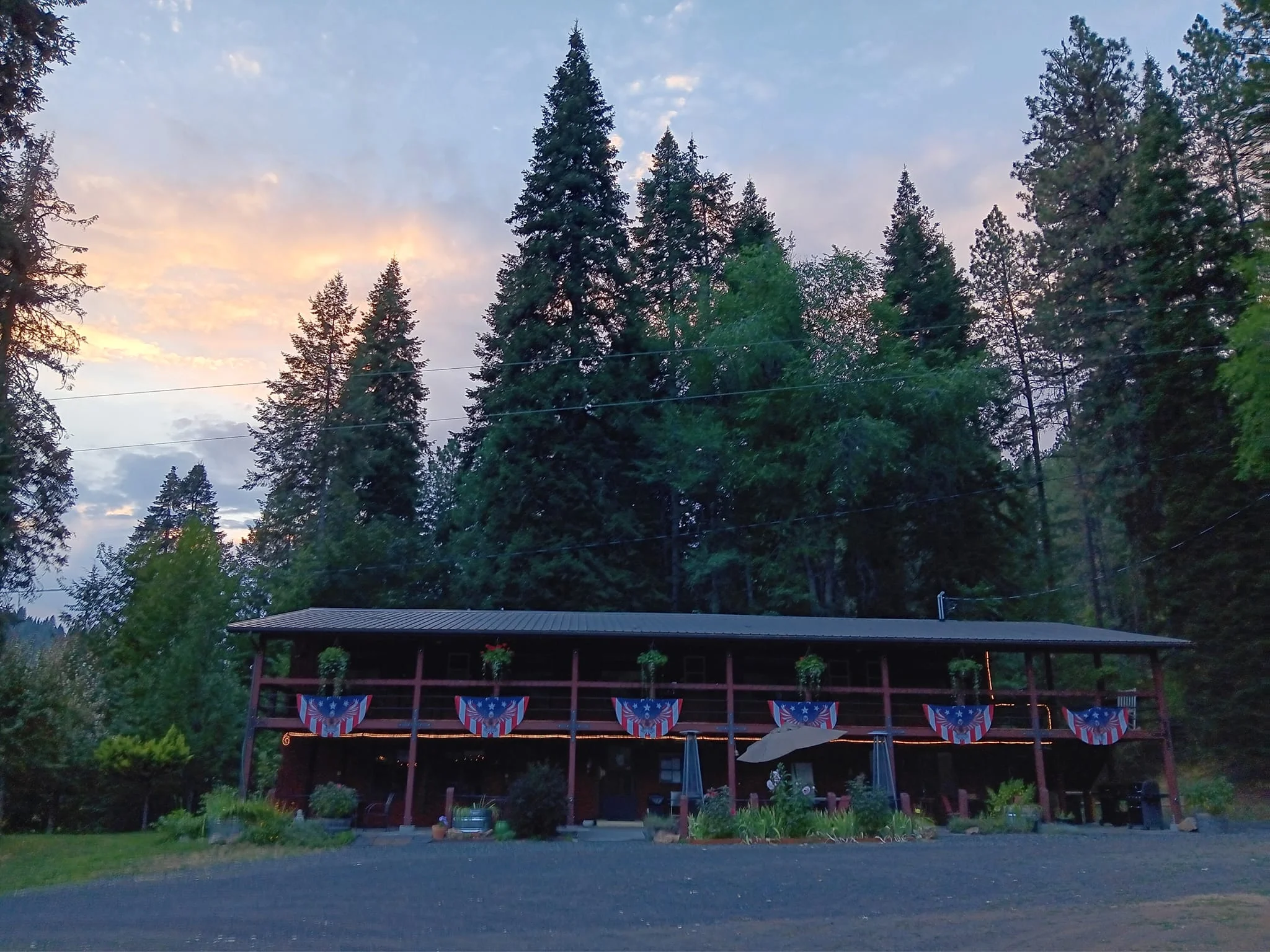 Sunset over the inn